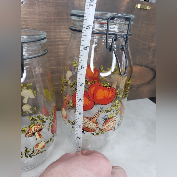 Vintage spice of life MCM glass canister set 2L and 1.5L latch top 🍄 - Picture 12 of 15
